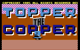 Topper the Copper Title Screen